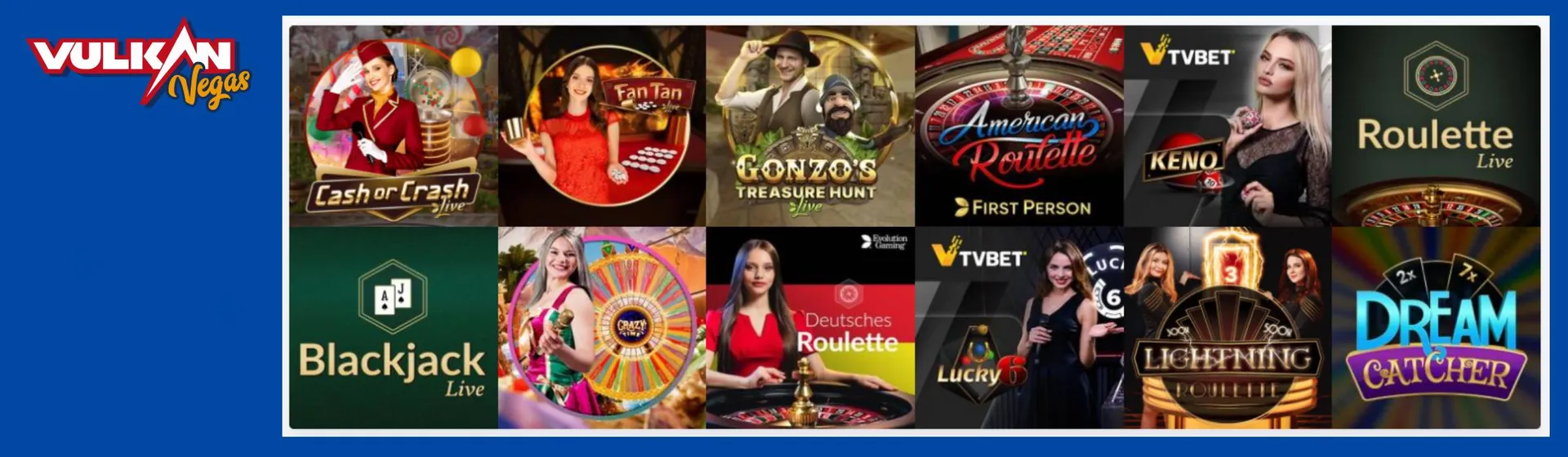 Jogos de Casino Vulkan Vegas