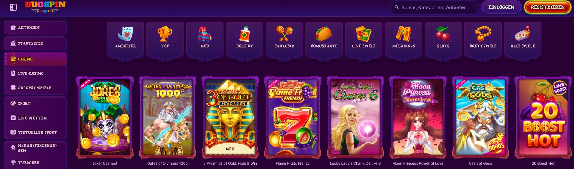 Duospin casino spiele