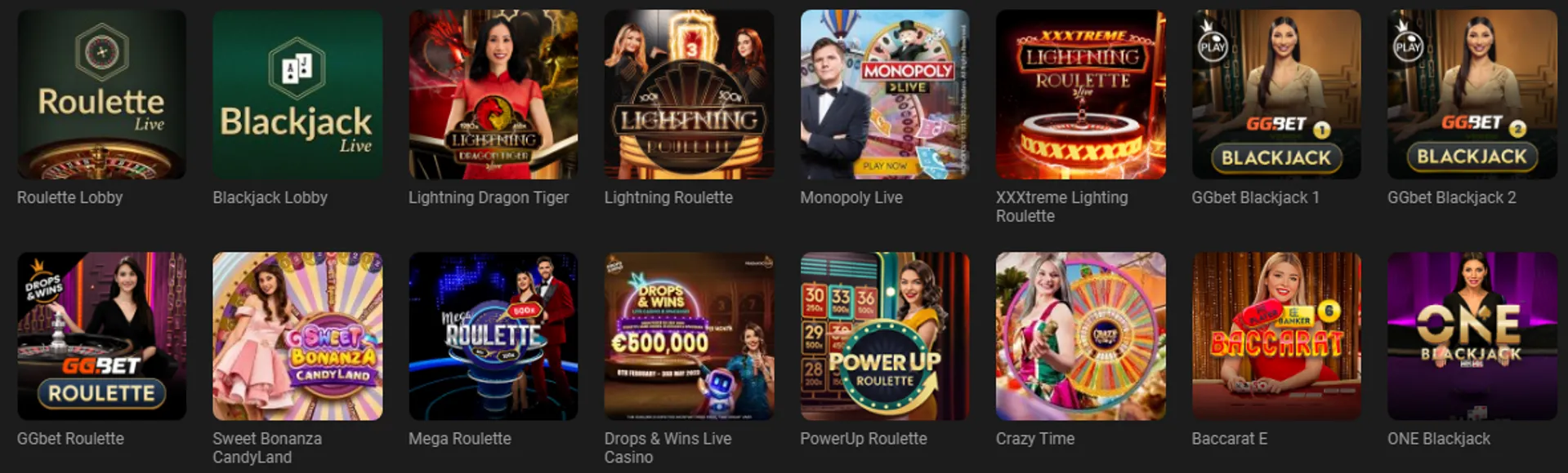 GGBet Live Casino