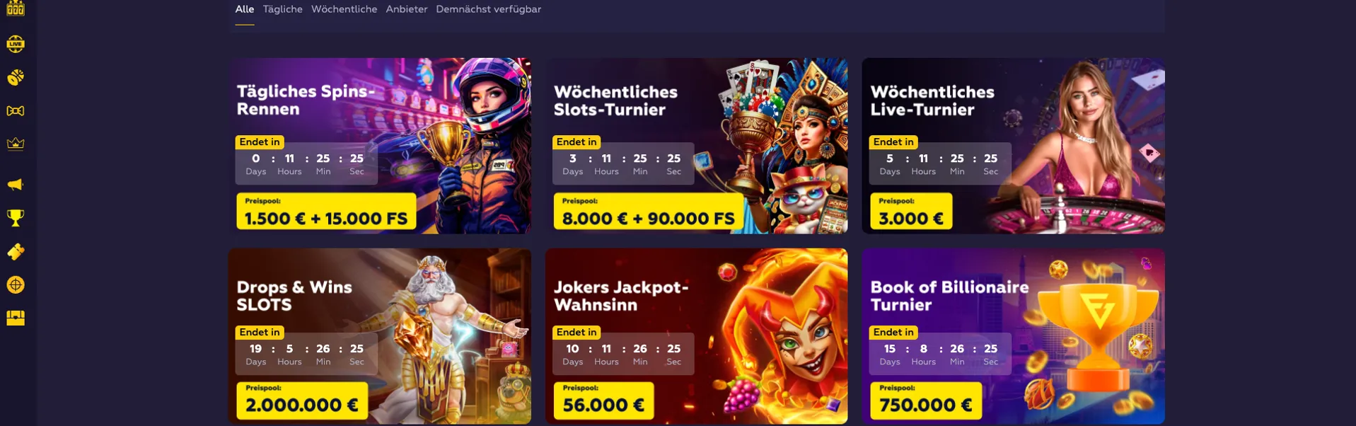 Playfina Casino Turniere