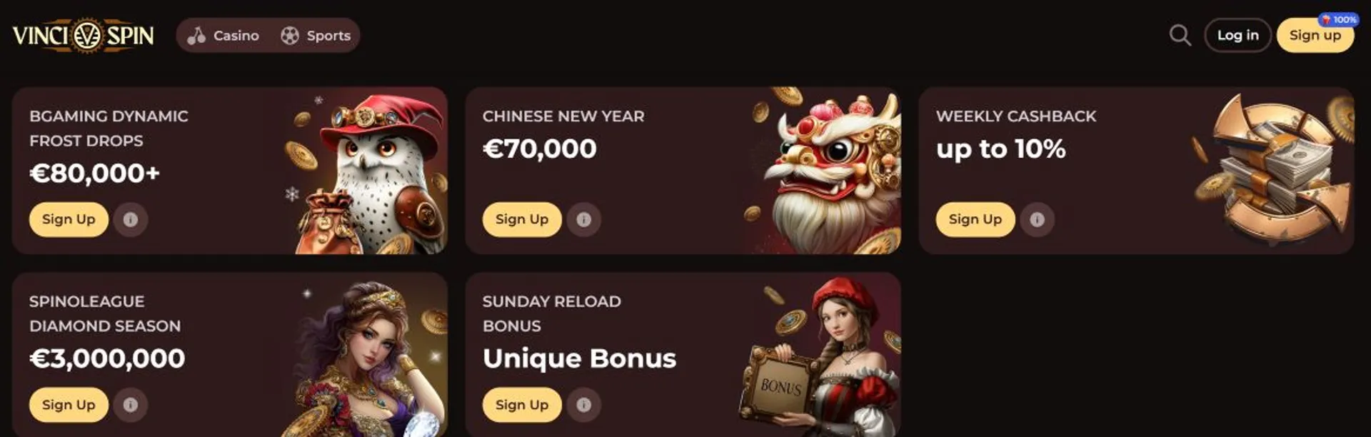 Vincispin Casino Promotions