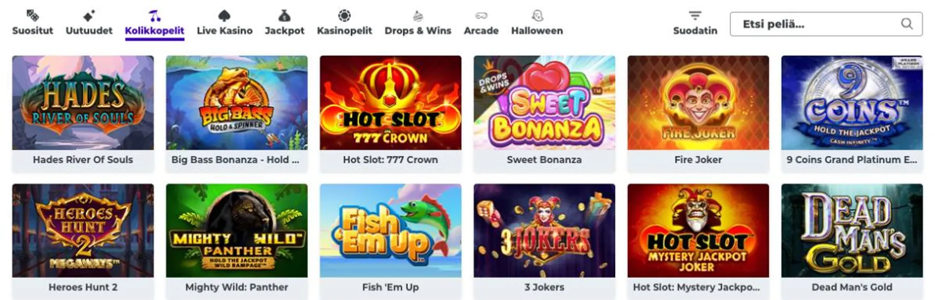 Boost Casino kolikkopelit