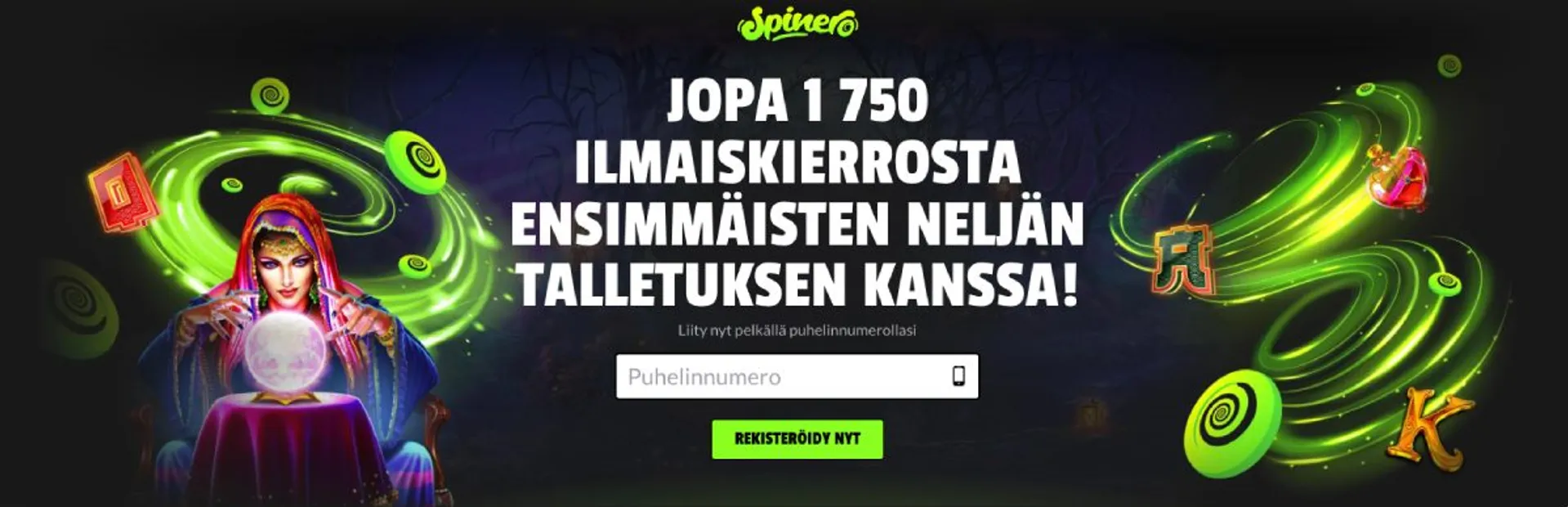 Spinero Casino kierrätysvapaat ilmaiskierrokset