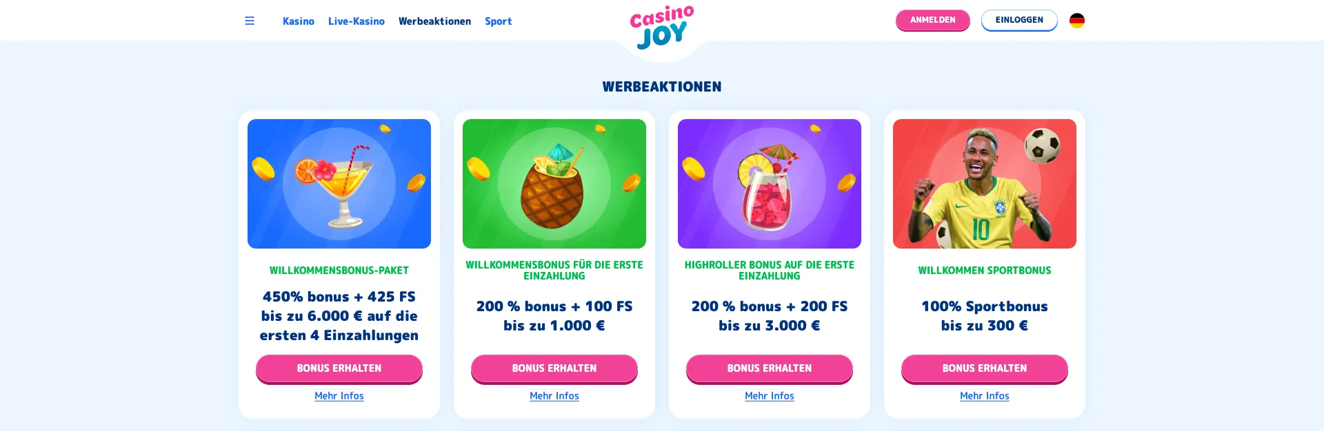 Casinojoy 200% Bonus