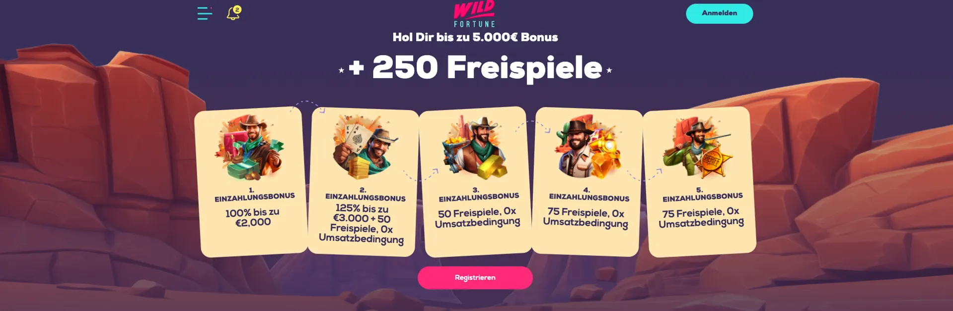 Wildfortune Willkommenspaket