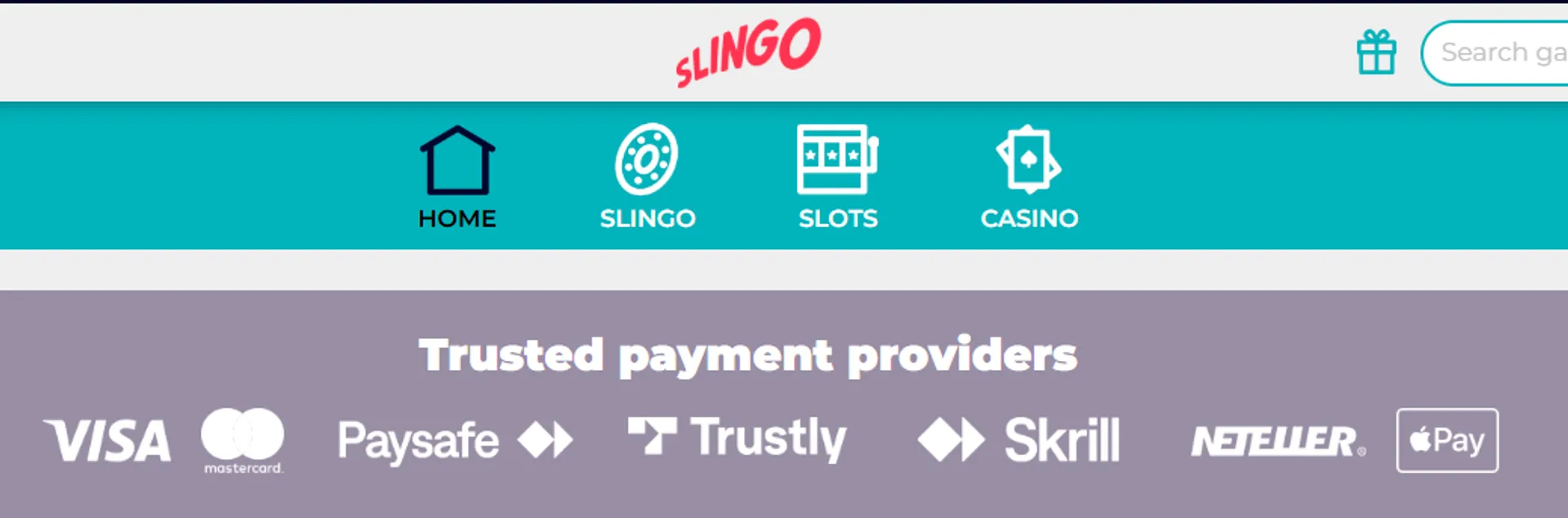 Find out how many payment methods are available at Slingo