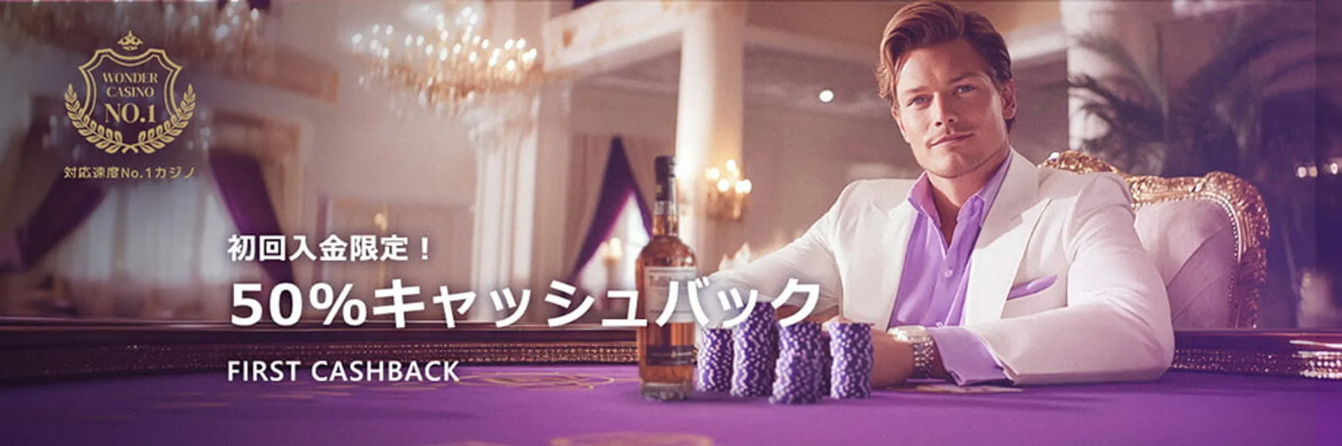 ワンダーカジノのキャッシュバックボーナス