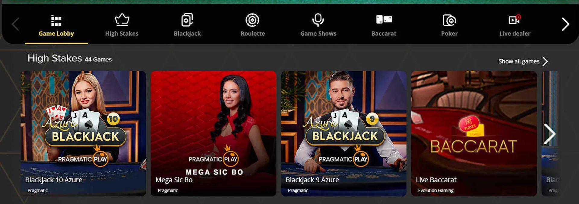 What casino games are on offer at Blackjack City?