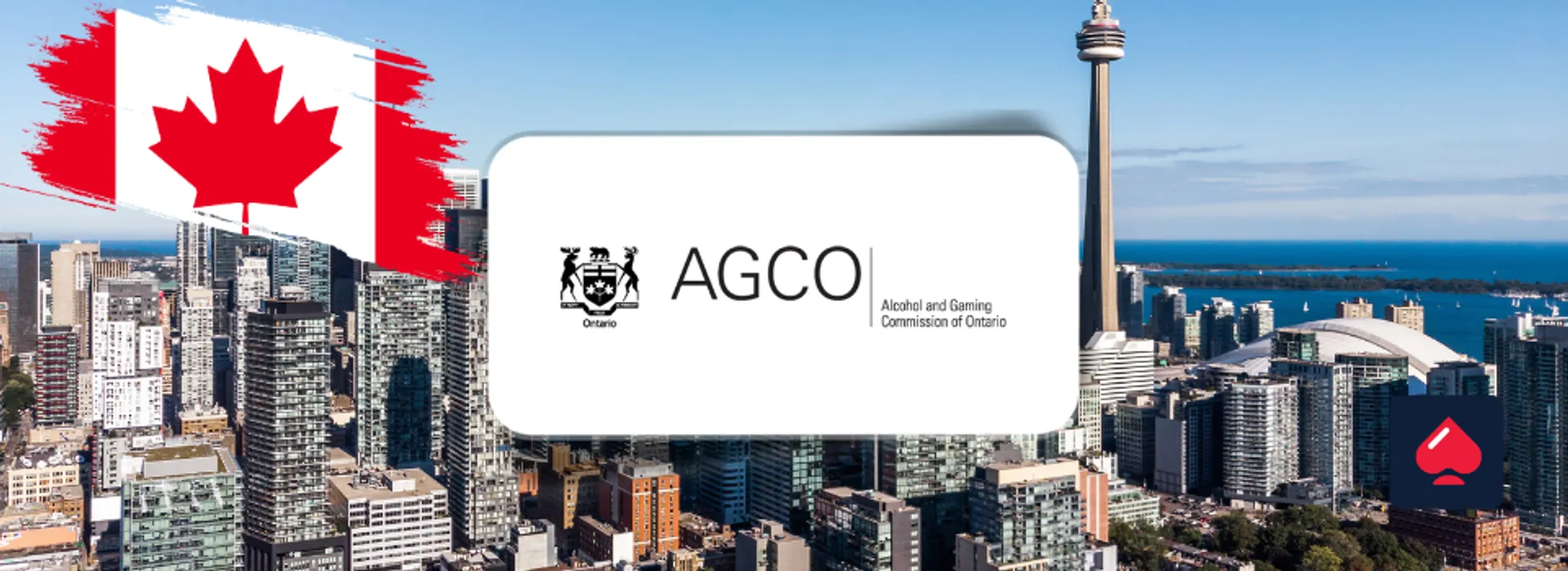 Ontario skyline with the AGCO logo and Canada flag
