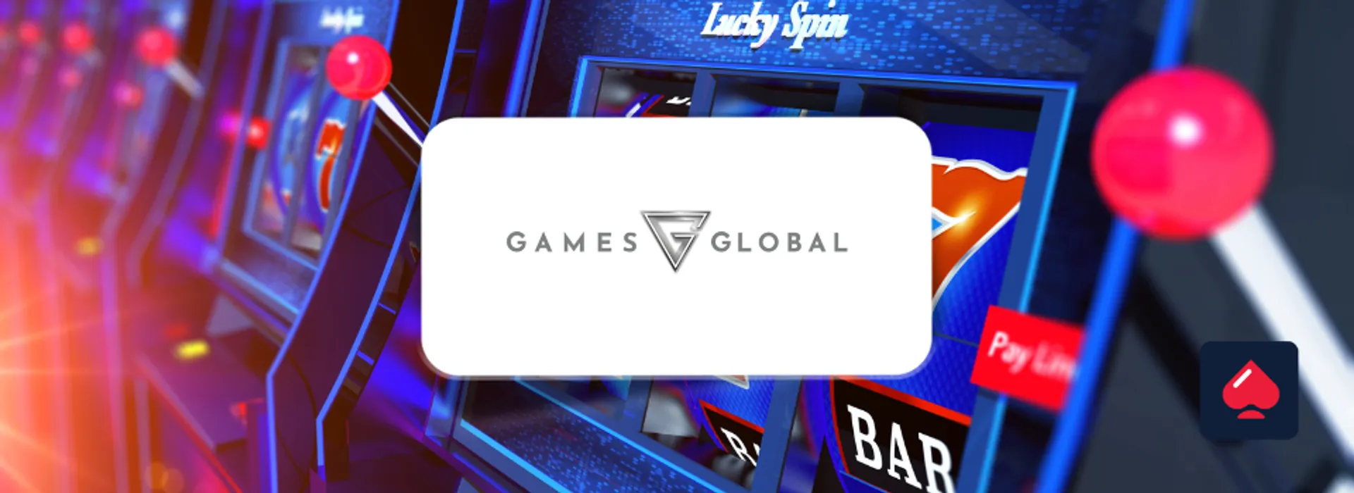 image of slot machine with games global logo