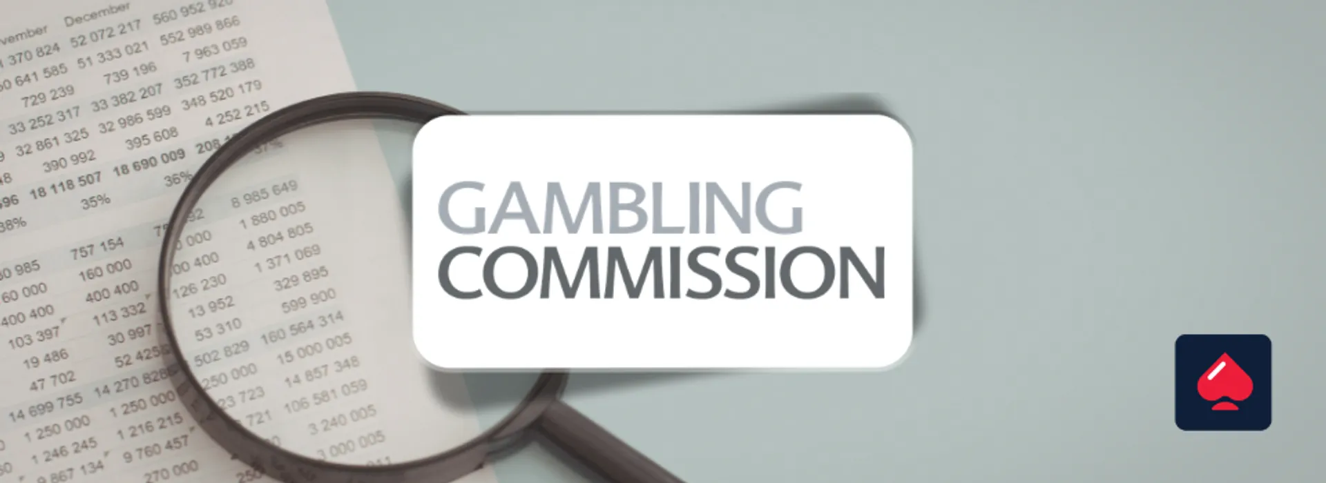 Image with magnifying glass to show important financial checks on gamblers in the UK