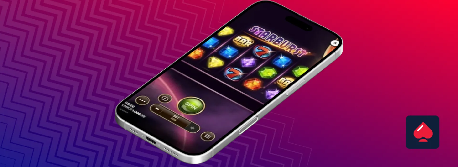 What starburst slot looks like on mobile