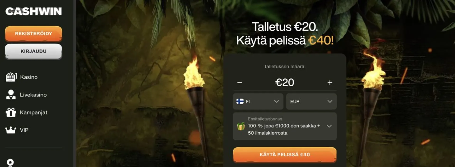 Cashwin Casino talletus