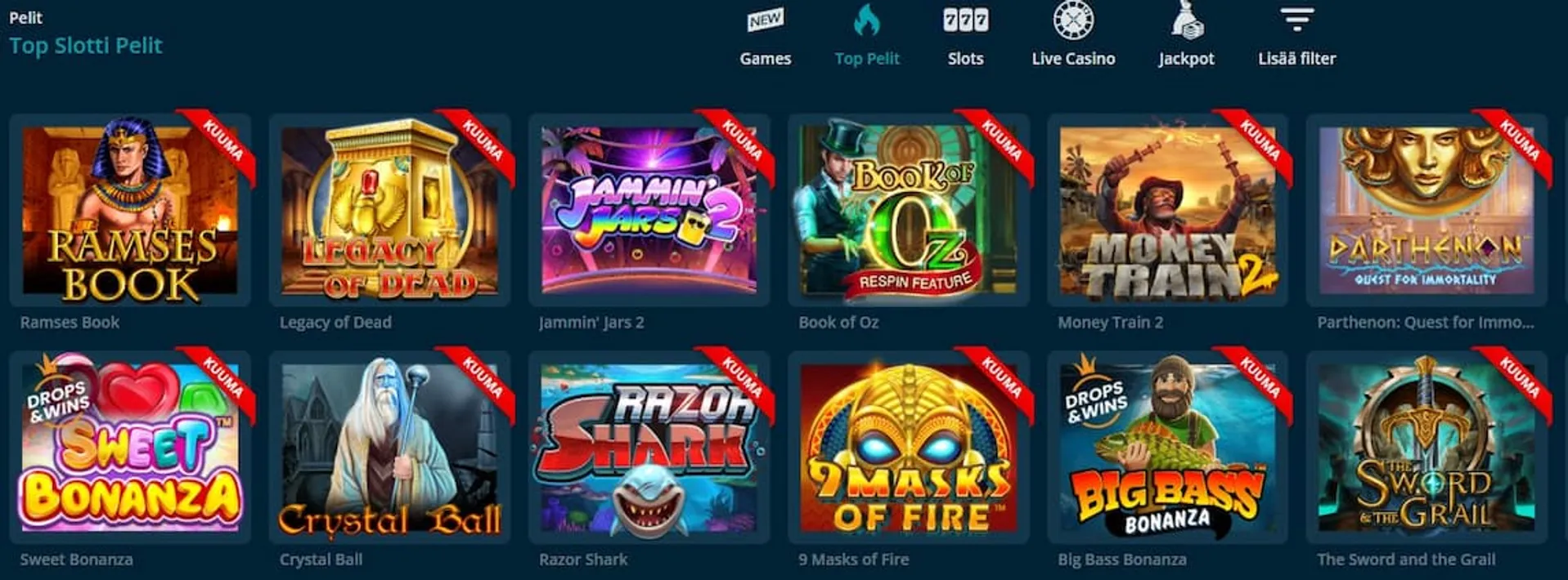 Platin Casino kolikkopelit ja hedelmäpelit