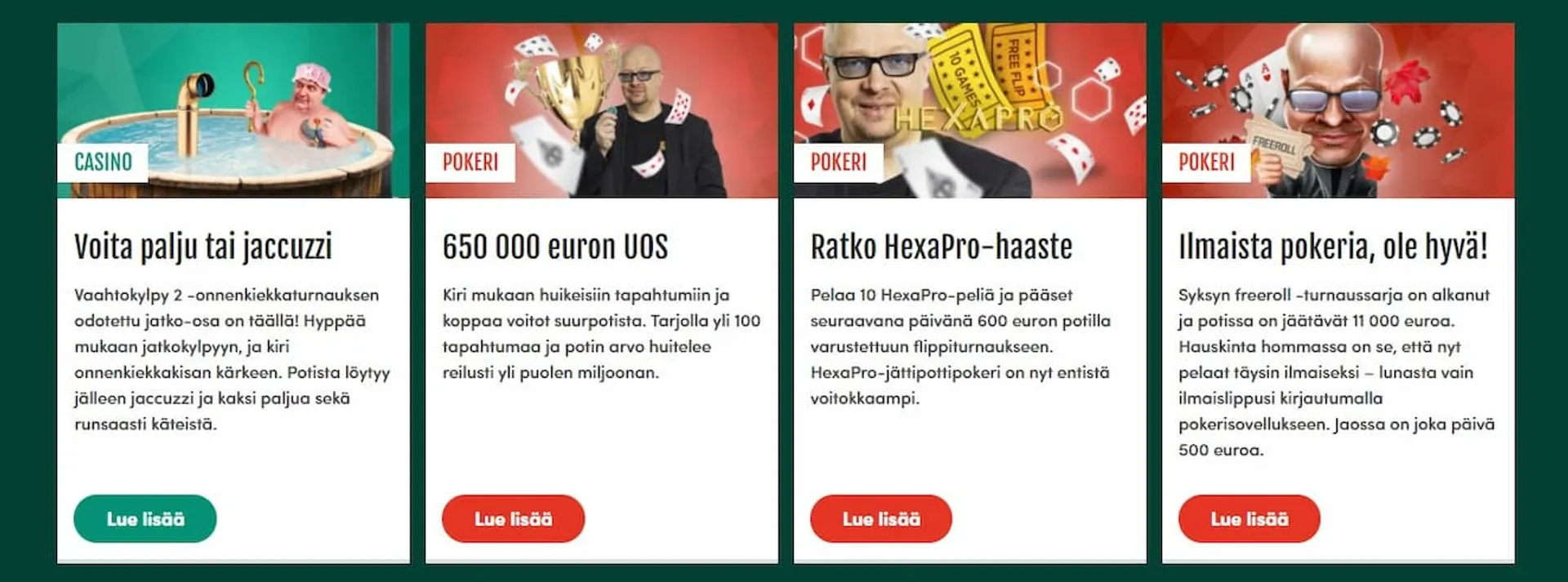 Casinohuone tarjoukset ja kilpailut