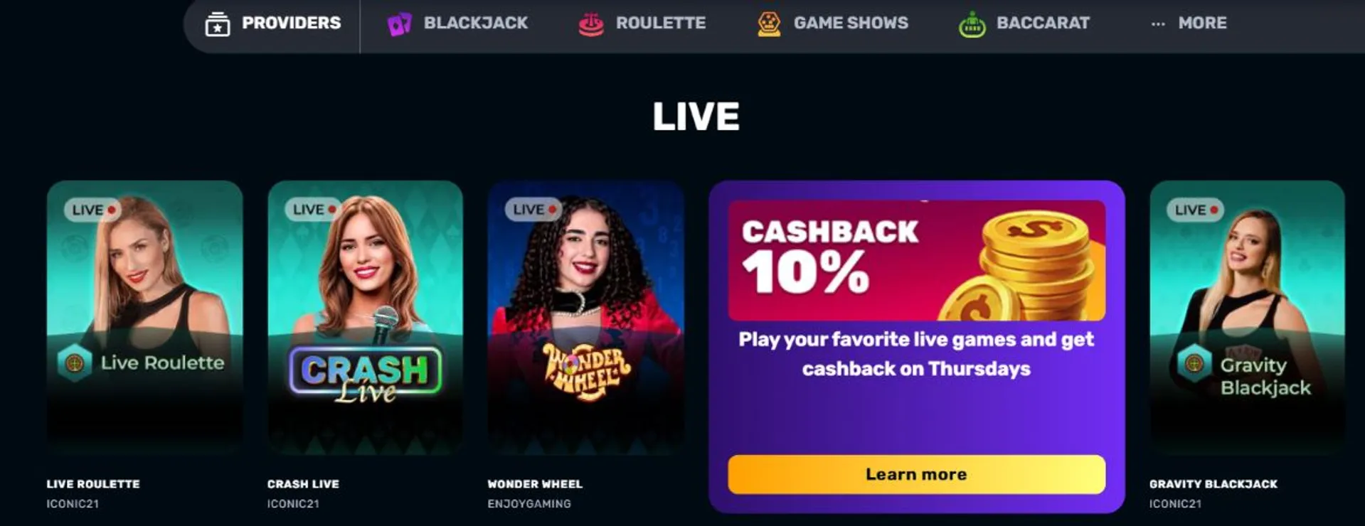 RocketPlay Live Casino