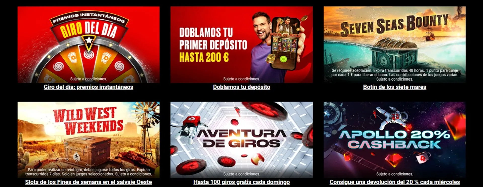 Promociones disponibles en Pokerstars Casino