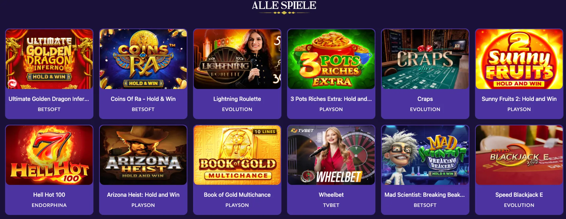4Kasino Spiele