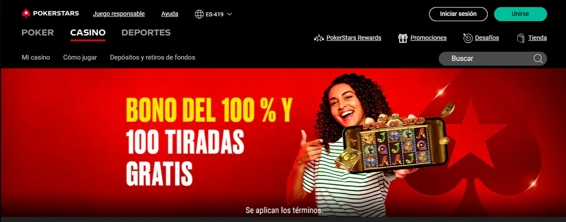 Aspectos generales del casino PokerStars