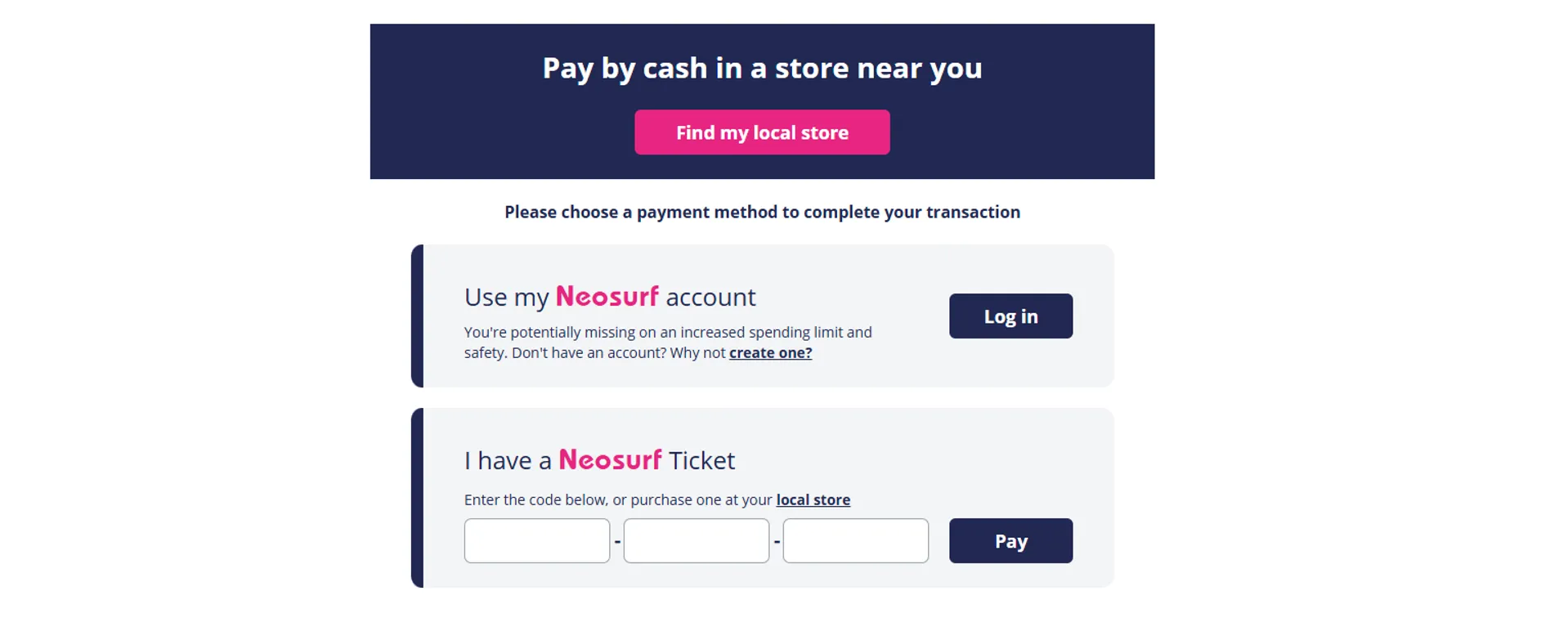 How to deposit neosurf