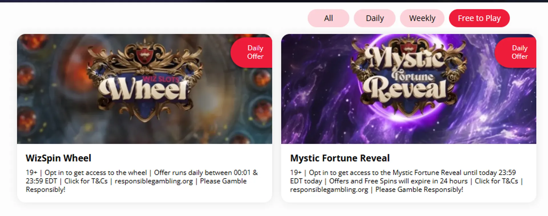 Wiz Slots Casino no deposit bonus