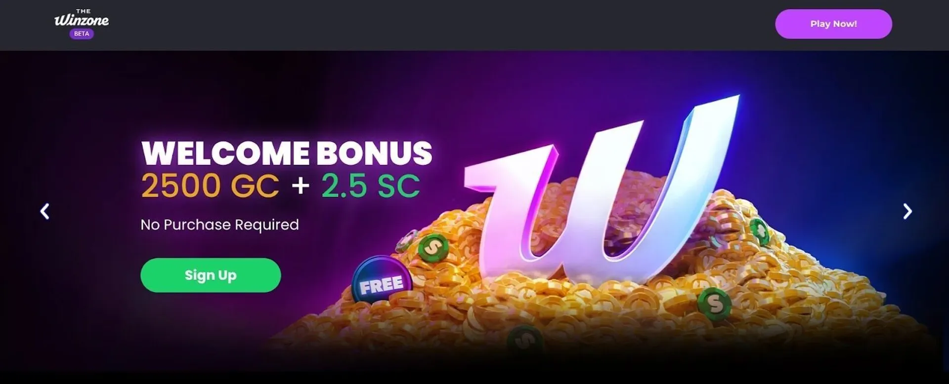 Welcome bonus of The Win Zone