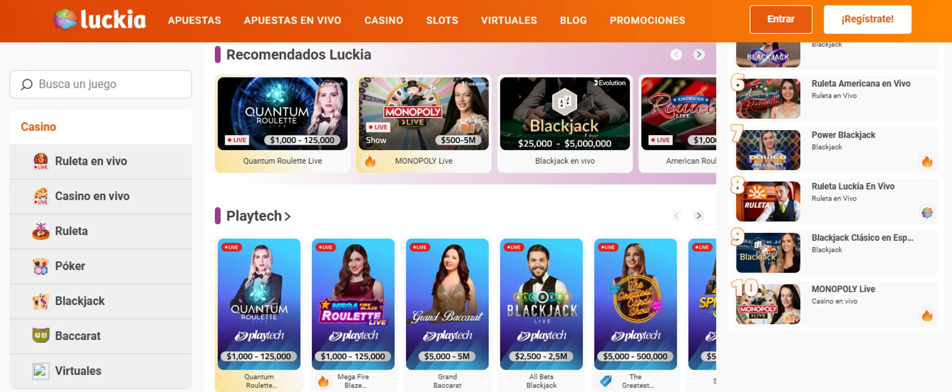 Luckia es uno de los casinos online españoles que recomiendo