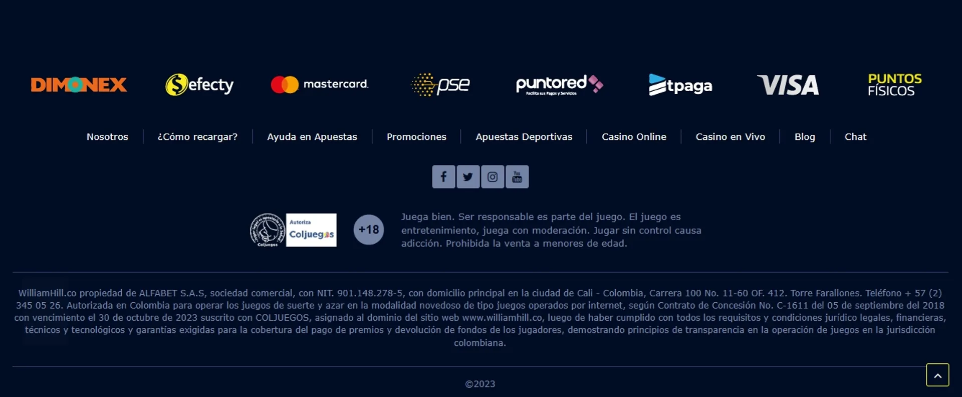 William Hill tiene licencia de operación de Coljuegos para funcionar legalmente en Colombia