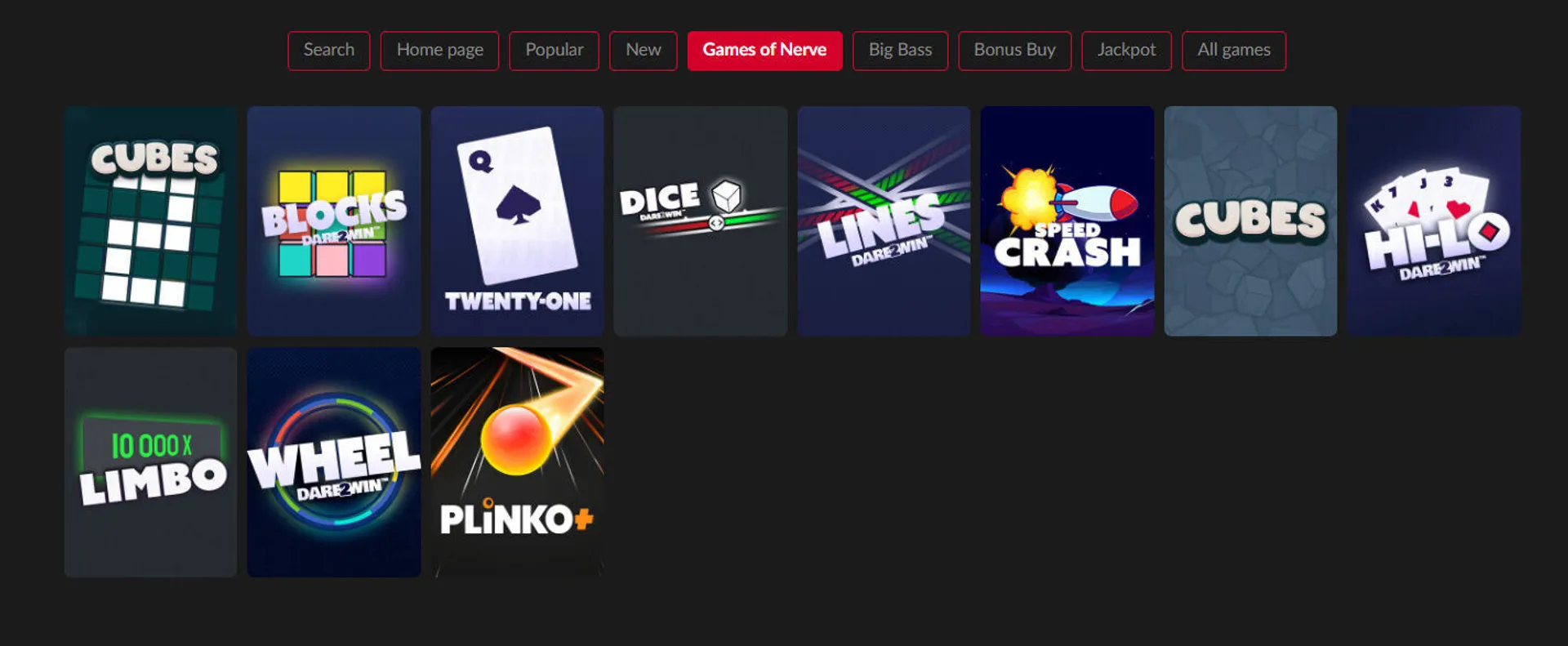 Specialty games at Fenikss casino