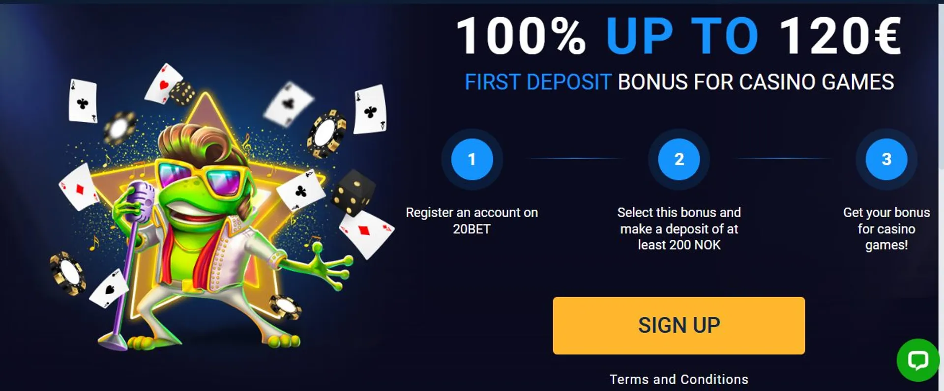 20Bet Casino Welcome Bonus