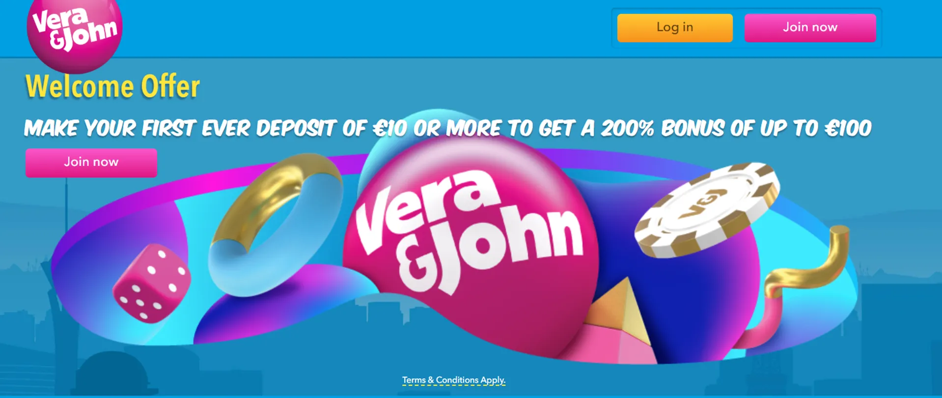 Vera and John Welcome Bonus