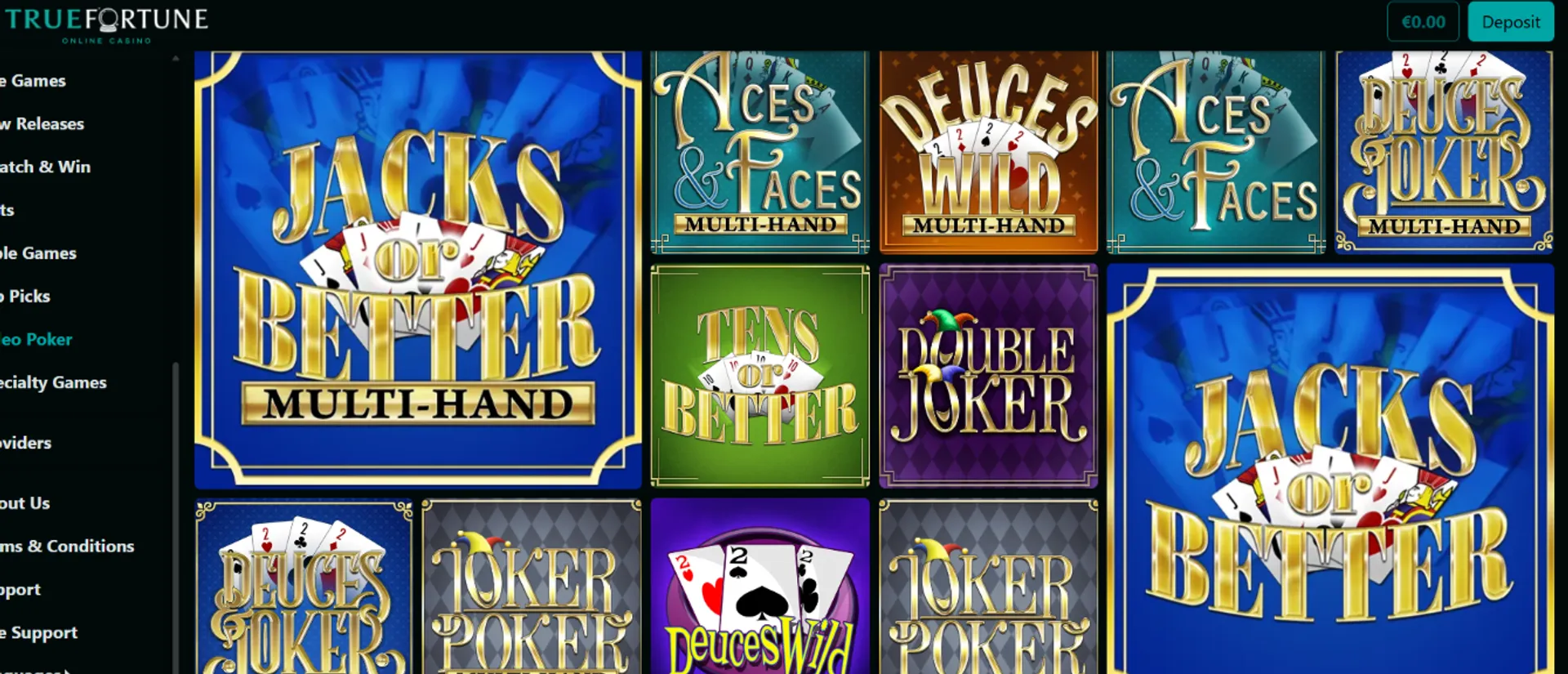 Roulette, poker, and other table games