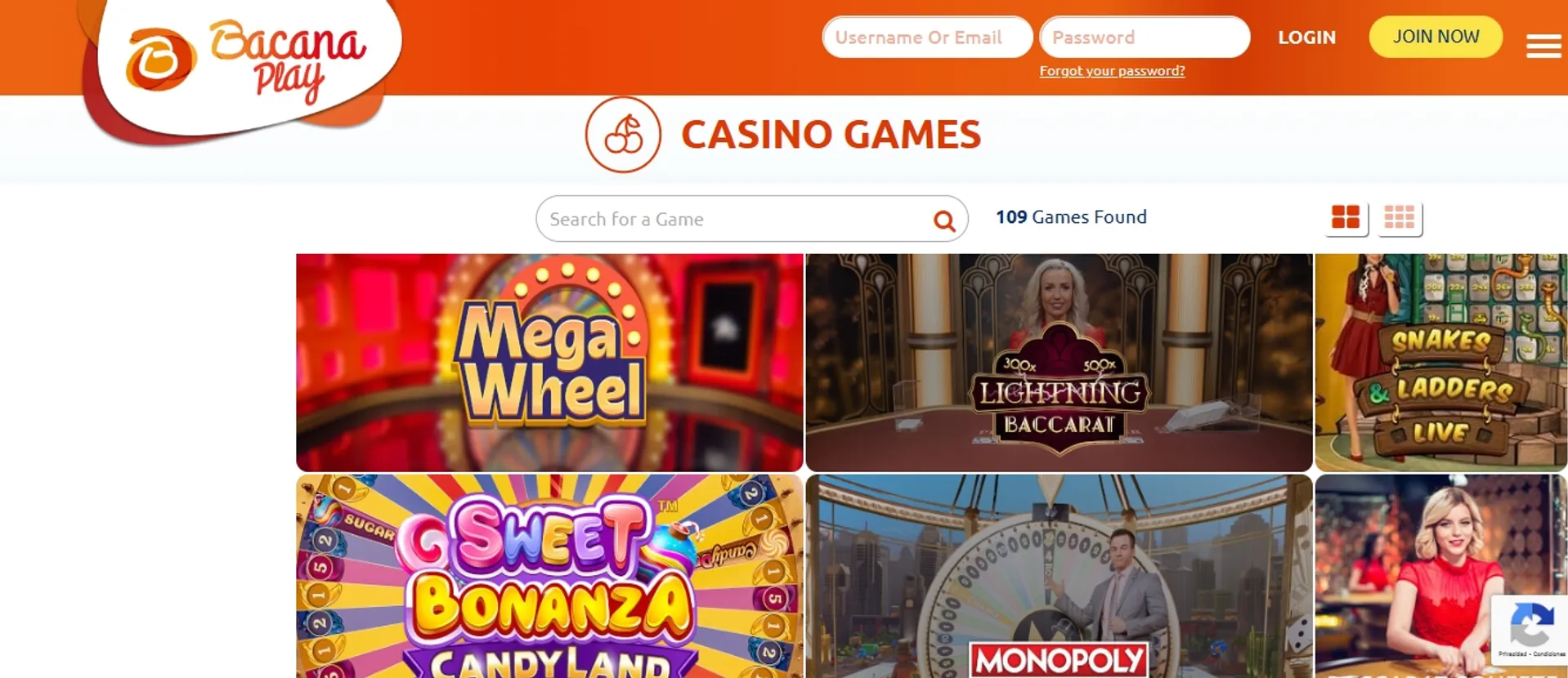 Repasa los juegos en vivo del casino BacanaPlay