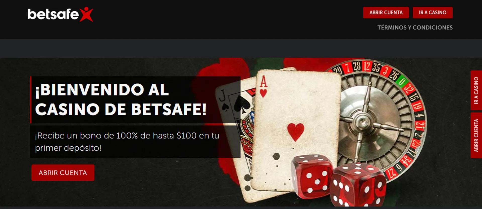 El casino Betsafe tiene un bono de bienvenida para sus nuevos clientes