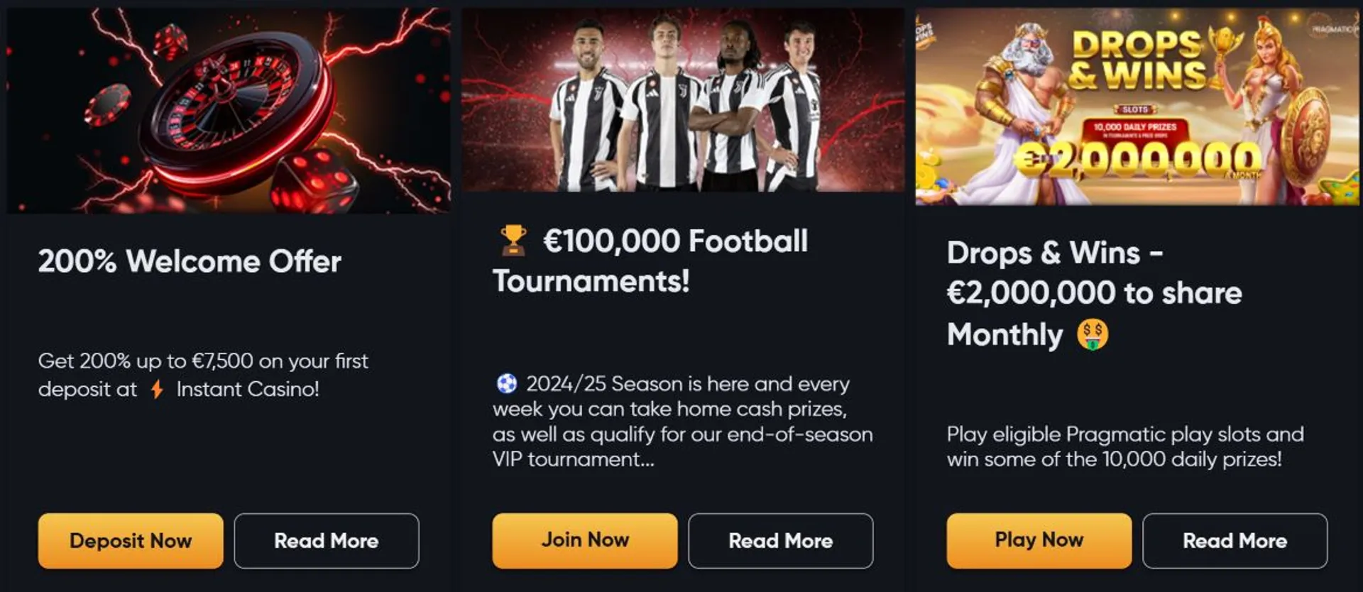 Instant Casino Promotions