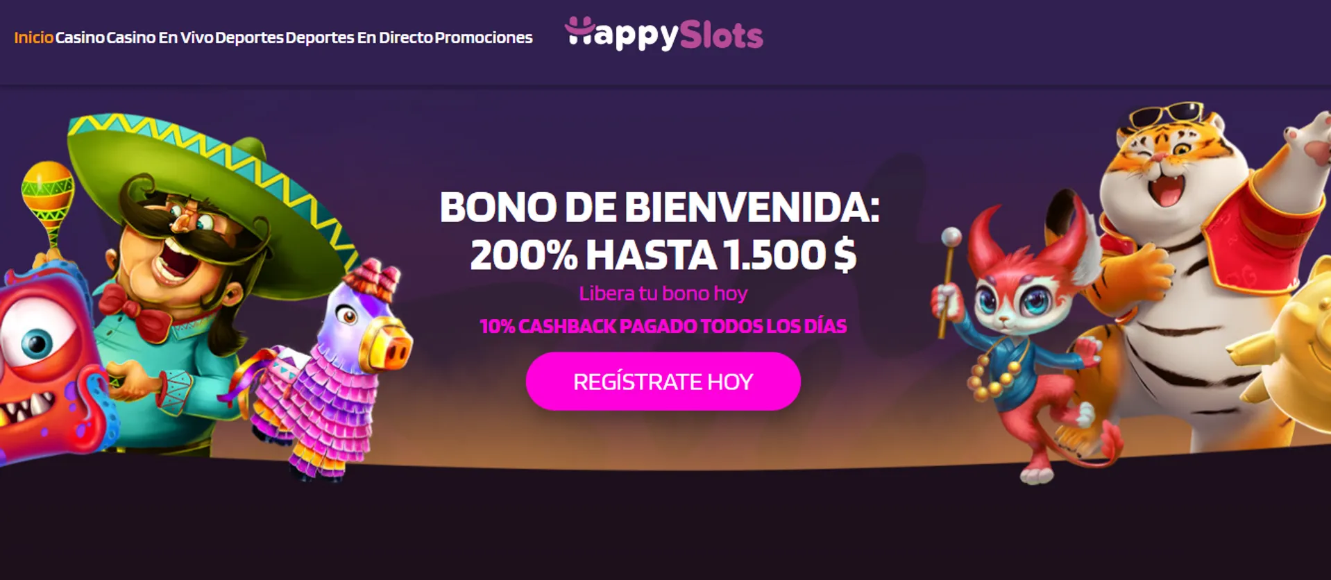 Conoce el bono de bienvenida del casino HappySlots