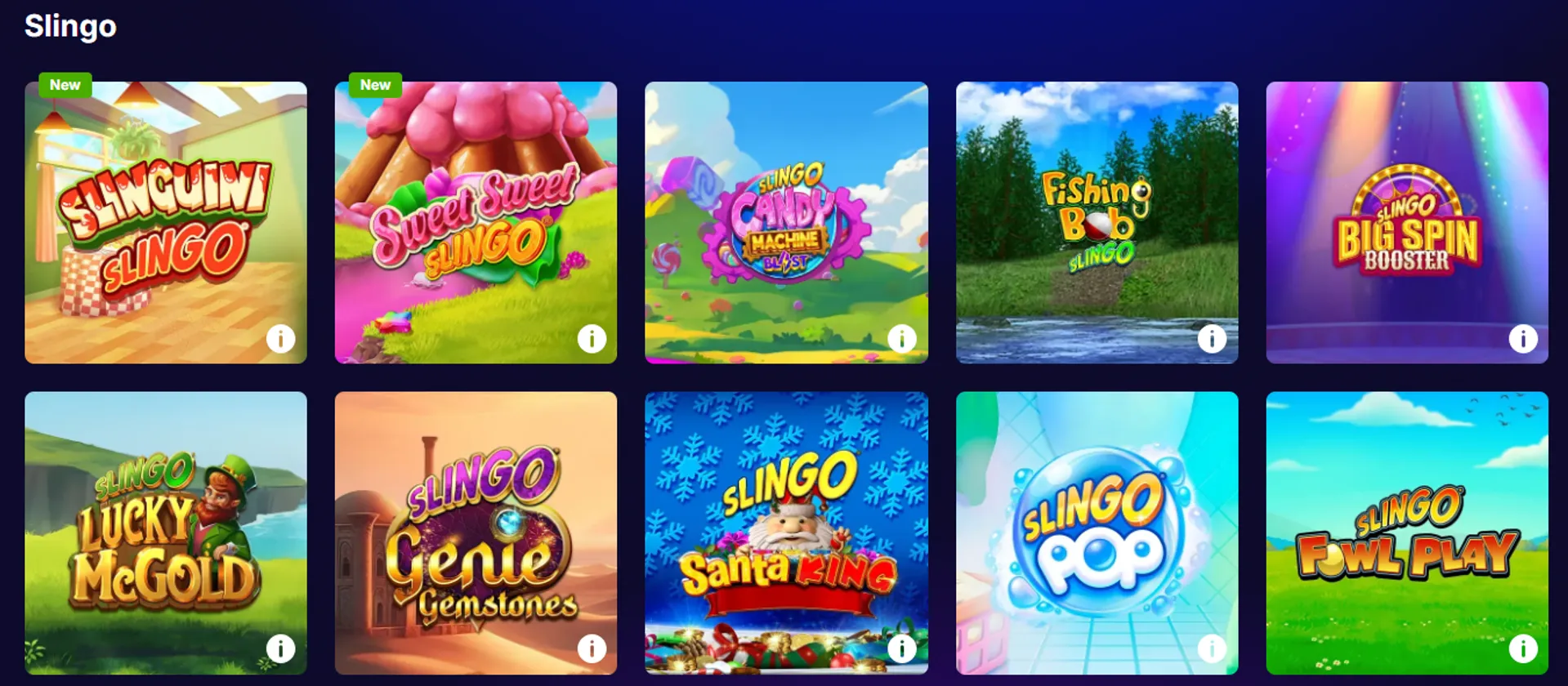 Slingo games at Boylesports casino