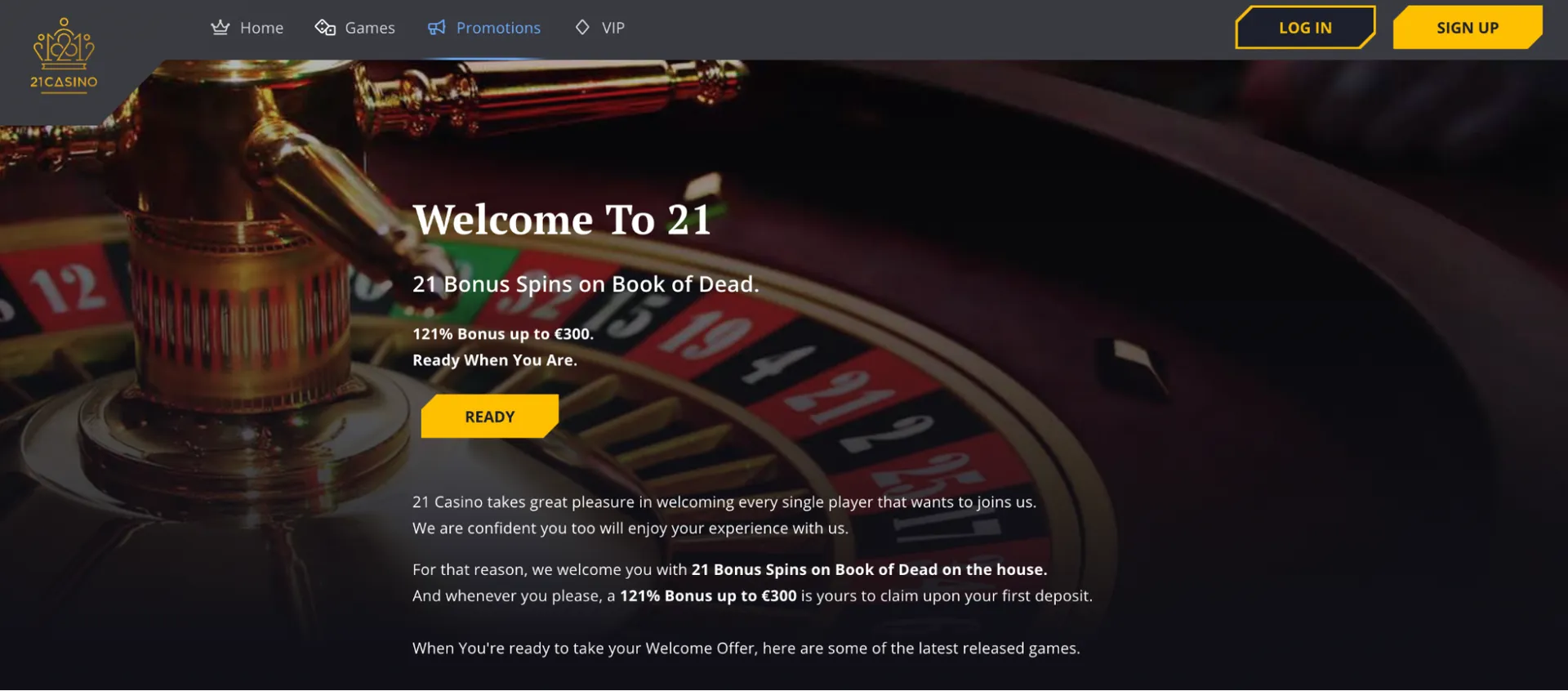 21 Casino No Deposit Free Spins Bonus