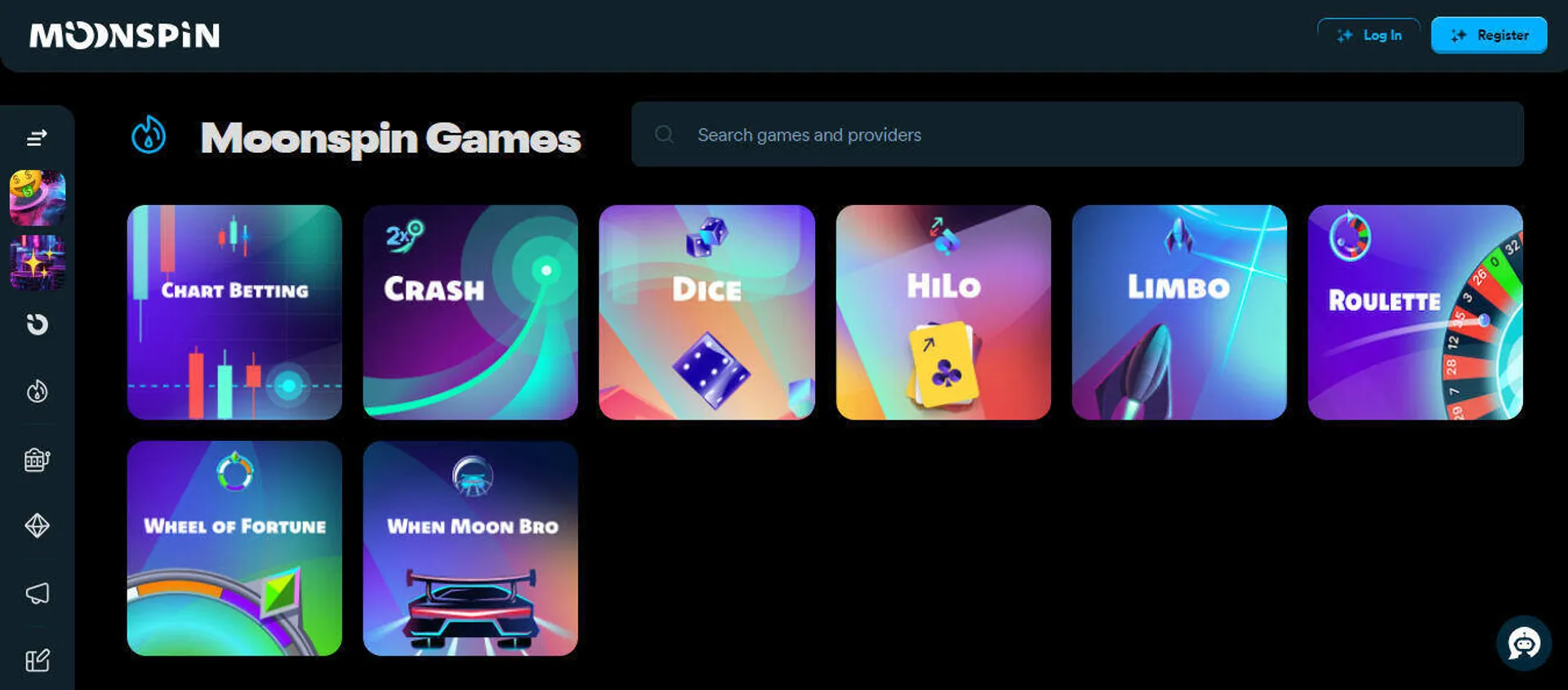 Other games at Moonspin