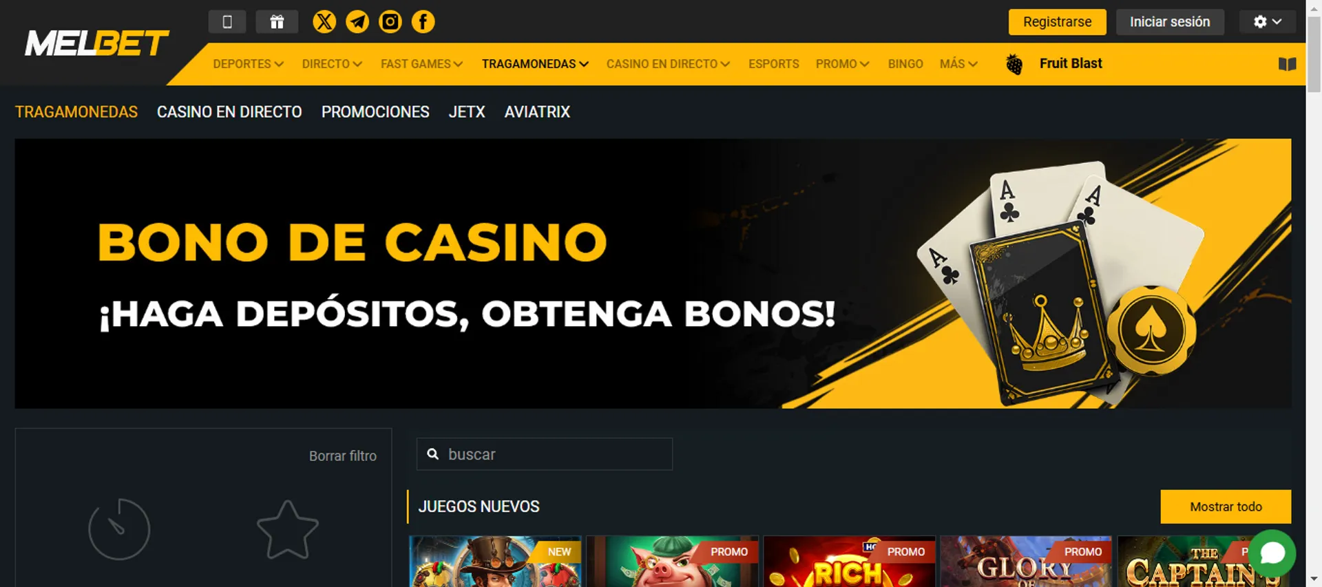 Melbet ofrece distintos bonos de casino dependiendo del país