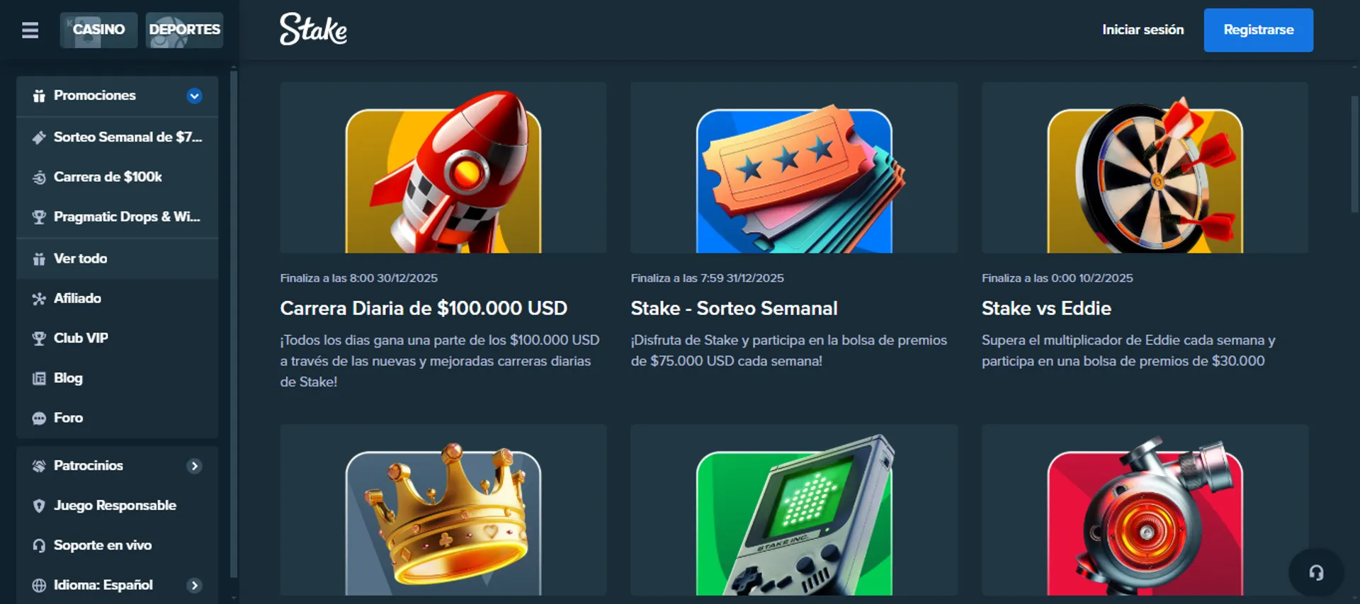 Stake tiene variedad en bonos de casino para América Latina