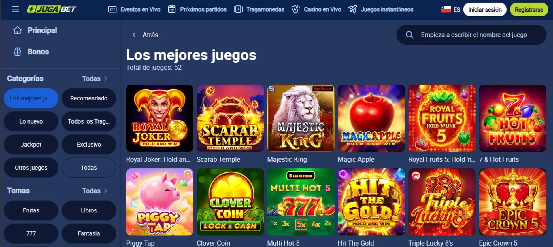 Conoce el catálogo de juegos de casino de Jugabet