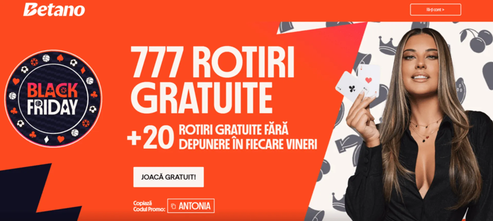 Black Friday - Black Week la Betano 777 rotiri gratuite la Shining Crown