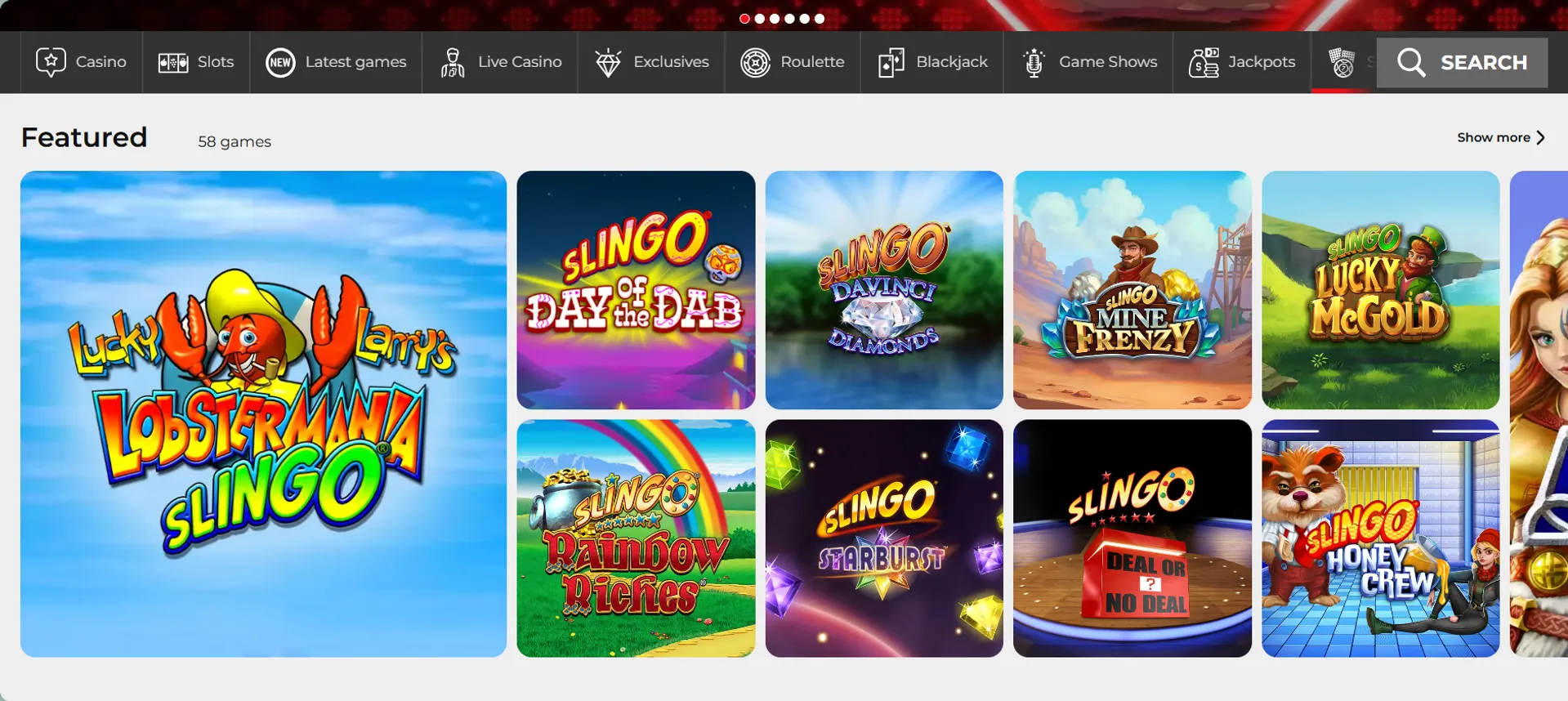 Exclusive games and Slingo