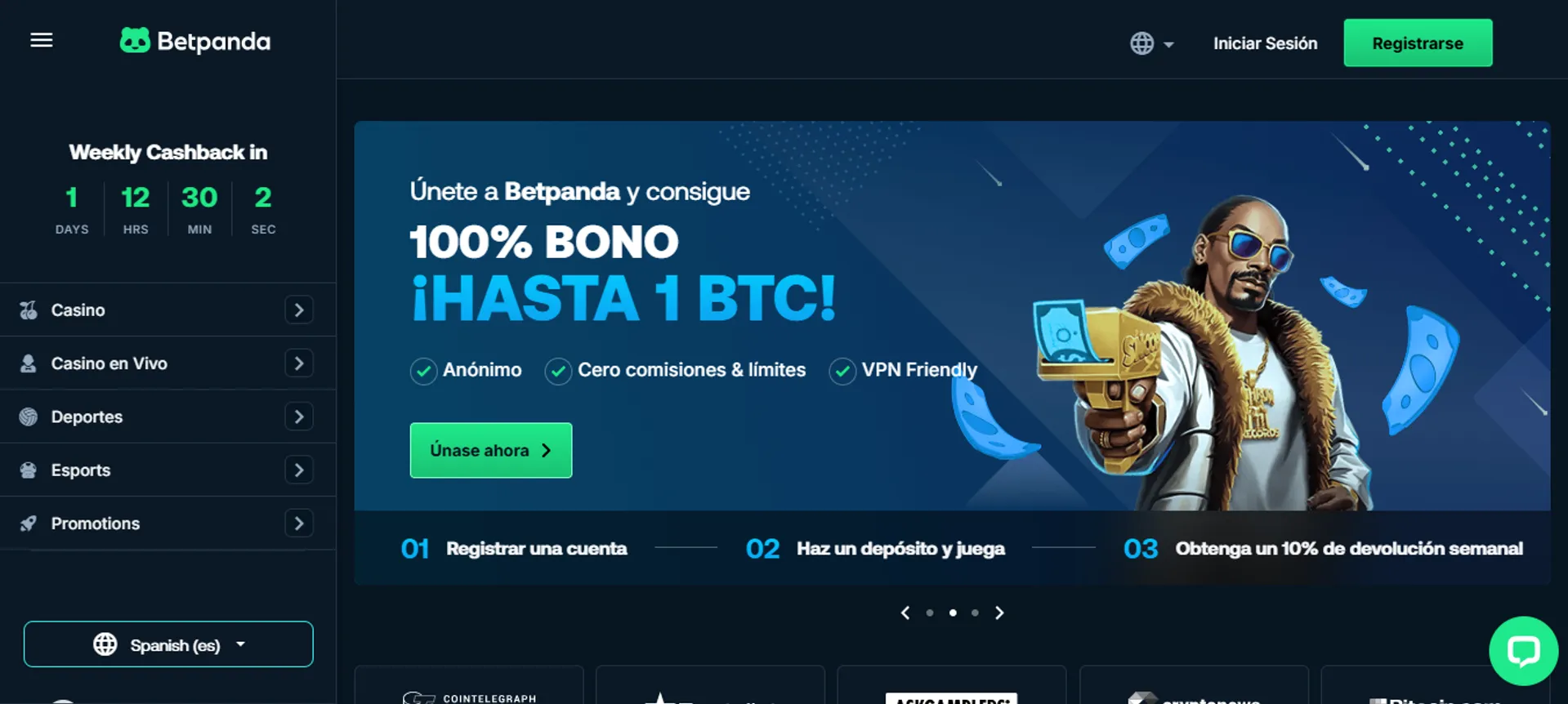 Betpanda.io estable un bono de bienvenida de hasta 1 BTC