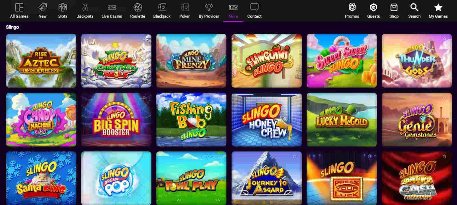 Jackpot City exclusive games and Slingo