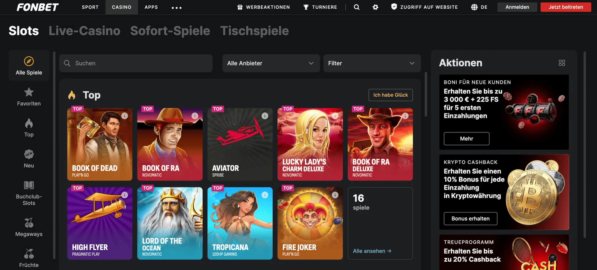 Fonbet Spiele