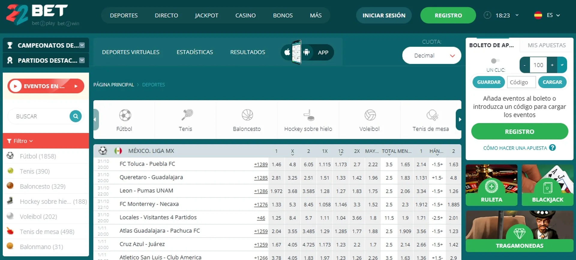 Conoce la plataforma de apuestas deportivas de 22bet