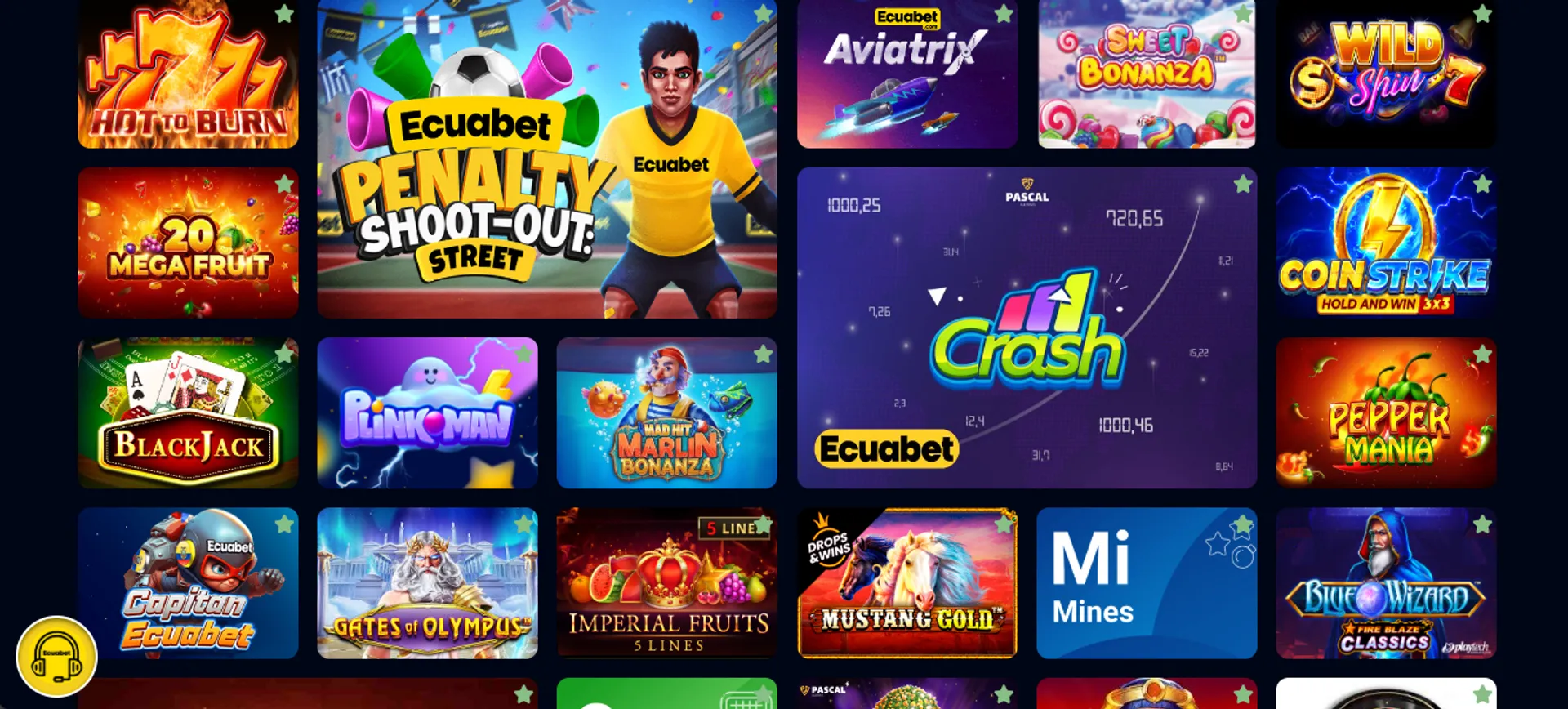 Hay más de 1000 juegos de tragamonedas en Ecuabet