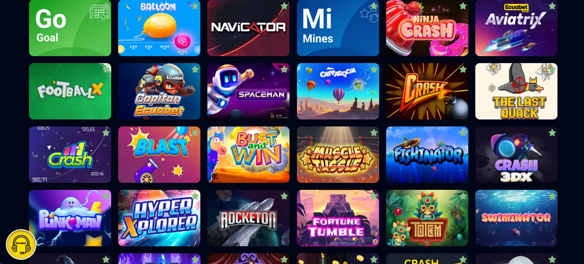 Es posible encontrar juegos crash online en Ecuabet